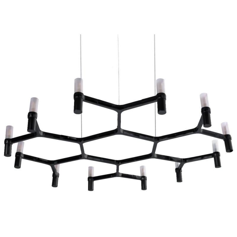Lampa wisząca -12B czarna 106 cm ST-8043-12B black