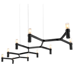 Lampa wisząca -10 czarna 165 cm ST-8043-10 black