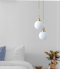 Lampa wisząca PEARL złota 20 cm MP0093