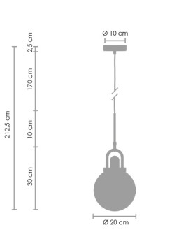 Lampa wisząca PEARL złota 20 cm MP0093