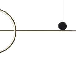Lampa wisząca NEW AGE LED czarna 120 cm MP0082-L120