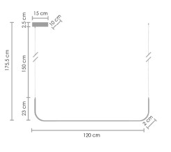 Lampa wisząca -1 LED czarna 120 cm MP0095-L120