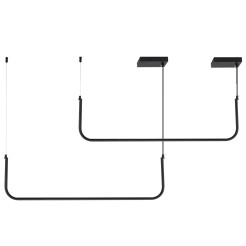 Lampa wisząca -2 led czarna 80 cm MP0095-2