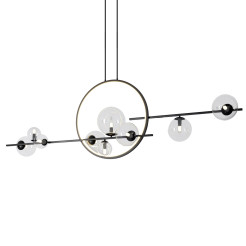 Lampa wisząca  DOUBLE czarna 145 cm MP0083-L145