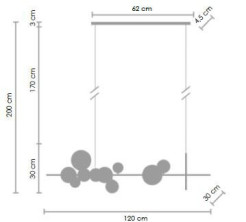 Lampa wisząca  LONG-120 czarna 120 cm MP0084-L1200