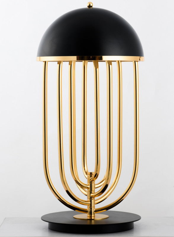 Lampa stołowa  czarno złota 60 cm ST-1602 black