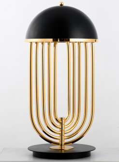 Lampa stołowa  czarno złota 60 cm ST-1602 black