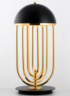 Lampa stołowa  czarno złota 60 cm ST-1602 black