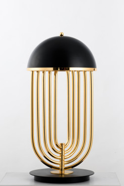 Lampa stołowa  czarno złota 60 cm ST-1602 black