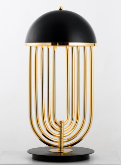 Lampa stołowa  czarno złota 60 cm ST-1602 black