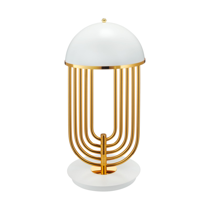 Lampa stołowa  biało złota 60 cm ST-1602 white