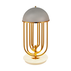 Lampa stołowa  biało złota 60 cm ST-1602 white