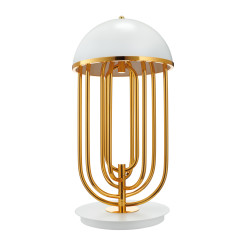 Lampa stołowa  biało złota 60 cm ST-1602 white