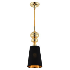 Lampa wisząca -1 złoto czarna 18 cm MP-8846-18 black gold