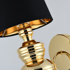 Lampa ścienna  złoto czarna 18 cm MB-8046-18 black gold