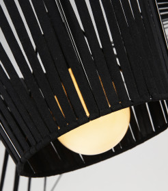 Lampa wisząca kapelusz  czarna 200 cm ST-8052-200 black