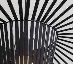 Lampa wisząca kapelusz  czarna 200 cm ST-8052-200 black