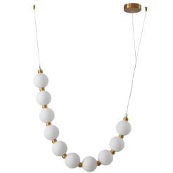 Lampa wisząca  S biało-mosiężna DP0228-L310