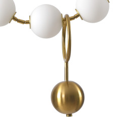 Lampa wisząca  L biało-mosiężna DP0251-L1380
