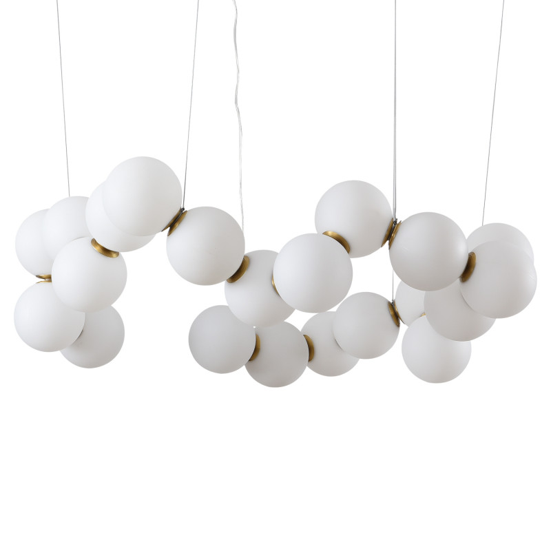 Lampa wisząca -80 biało-mosiężna 80 cm DP0254-800