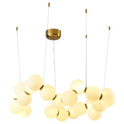 Lampa wisząca -80 biało-mosiężna 80 cm DP0254-800