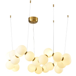 Lampa wisząca -80 biało-mosiężna 80 cm DP0254-800