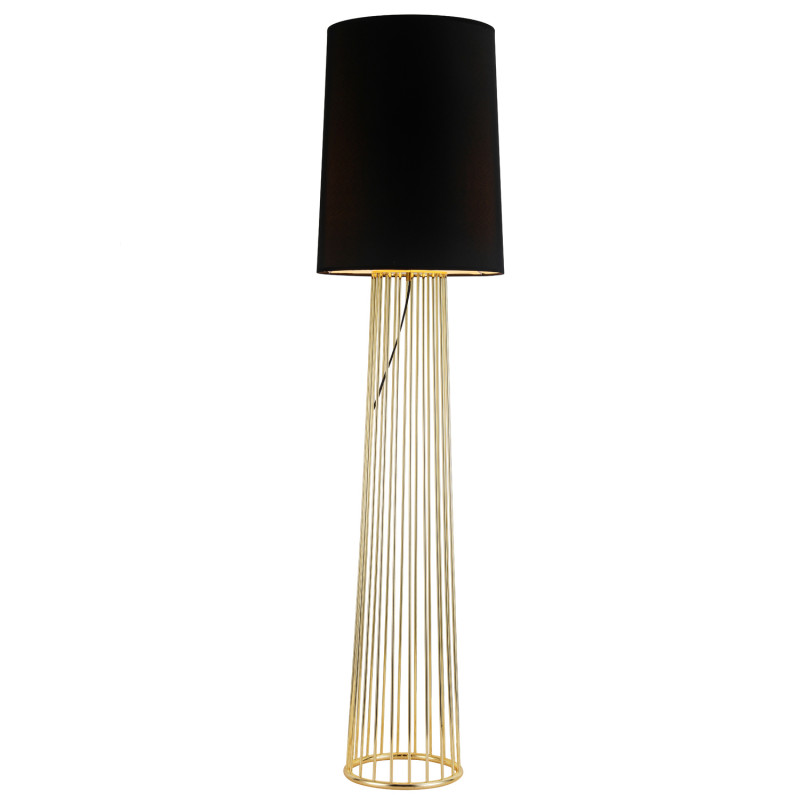 Lampa podłogowa -2 czarno - złota 156 cm MF1236