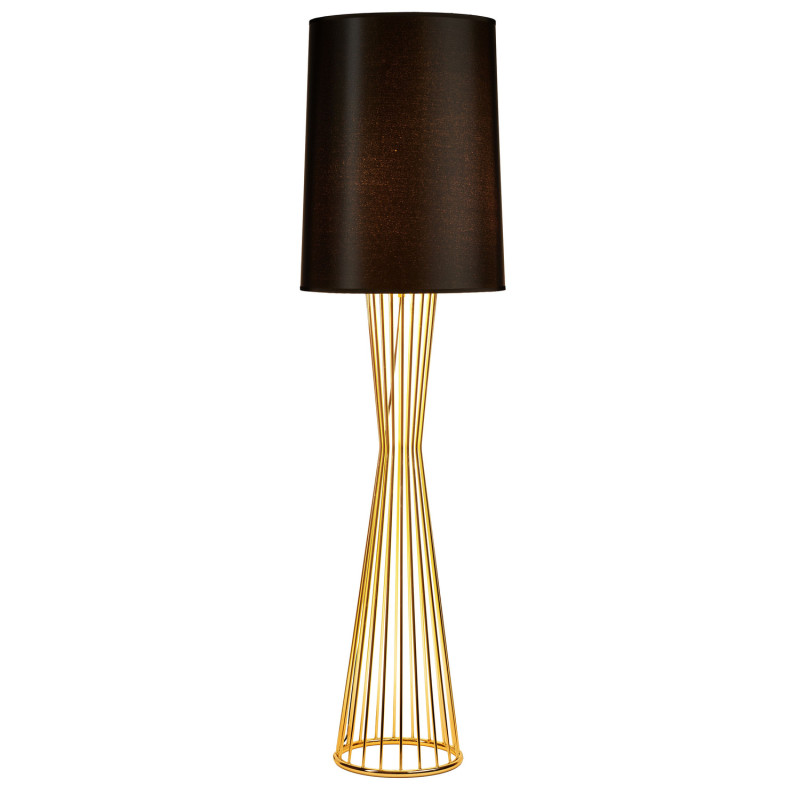 Lampa podłogowa -1 czarno - złota 145 cm MF1235