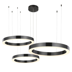 Lampa wisząca  40+60+80 LED tytanowa na 1 podsufitce ST-8848-40+60+80 black