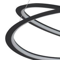 Lampa wisząca  ledowa czarna 80 cm ST-8826P/B