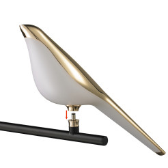 Lampa ścienna PTAK  LED złoto-czarna 28 cm ST-9008-W