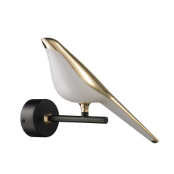 Lampa ścienna PTAK  LED złoto-czarna 28 cm ST-9008-W