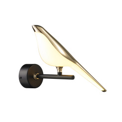 Lampa ścienna PTAK  LED złoto-czarna 28 cm ST-9008-W