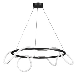 Lampa wisząca  ROUND LED czarna 60 cm ST-9282R/D60 black