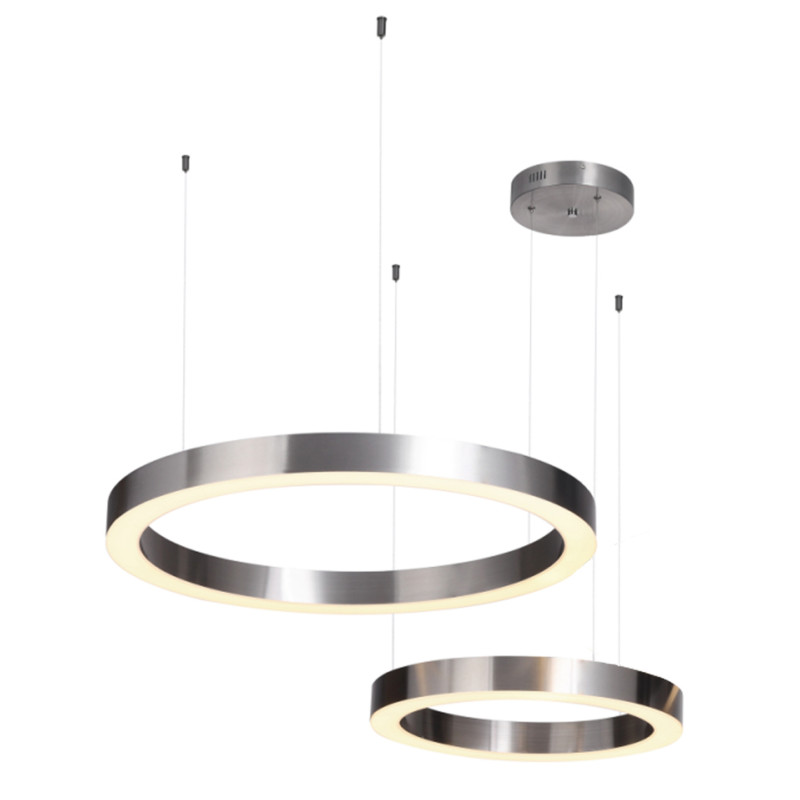Lampa wisząca  60+80 LED nikiel na 1 podsufitce ST-8848-60+80 nickel
