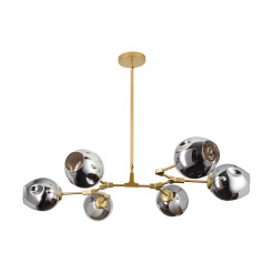 Lampa wisząca -9 złoto szara 150 cm ST-1232-9 gold smoky