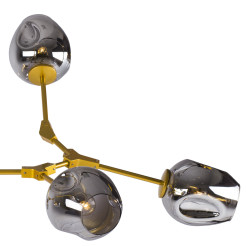 Lampa wisząca -9 złoto szara 150 cm ST-1232-9 gold smoky