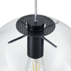 Lampa wisząca  czarna 25 cm ST-8722P-S black