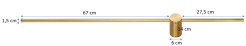 Lampa ścienna  LED złota 100 cm ST-10669W2 gold