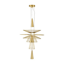 Lampa wisząca  S złota 40 cm ST-8713P-S