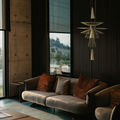 Lampa wisząca  S złota 40 cm ST-8713P-S