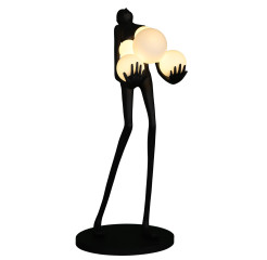 Lampa podłogowa WOMAN czarna 180 cm F9312