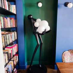 Lampa podłogowa WOMAN czarna 180 cm F9312