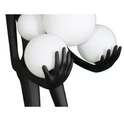 Lampa podłogowa WOMAN czarna 180 cm F9312