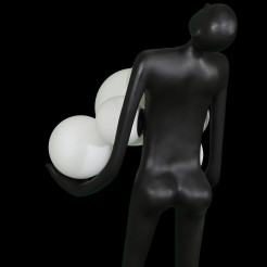 Lampa podłogowa WOMAN czarna 180 cm F9312