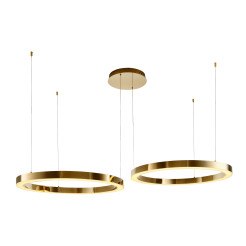 Lampa wisząca  80+80 LED złoty połysk na 1 podsufitce DN924-80+80 gold