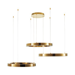 Lampa wisząca  60+60+60 LED złoty połysk na 1 podsufitce DN924-60+60+60 gold