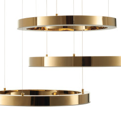 Lampa wisząca  60+60+60 LED złoty połysk na 1 podsufitce DN924-60+60+60 gold