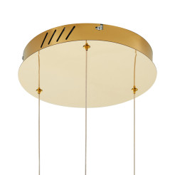Lampa wisząca  60+60+60 LED złoty połysk na 1 podsufitce DN924-60+60+60 gold