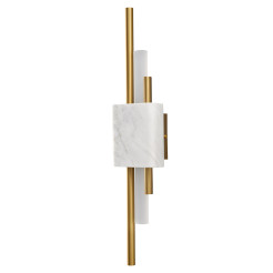 Lampa ścienna  LED marmurowa biało złota 50 cm ST-7007W-WHITE